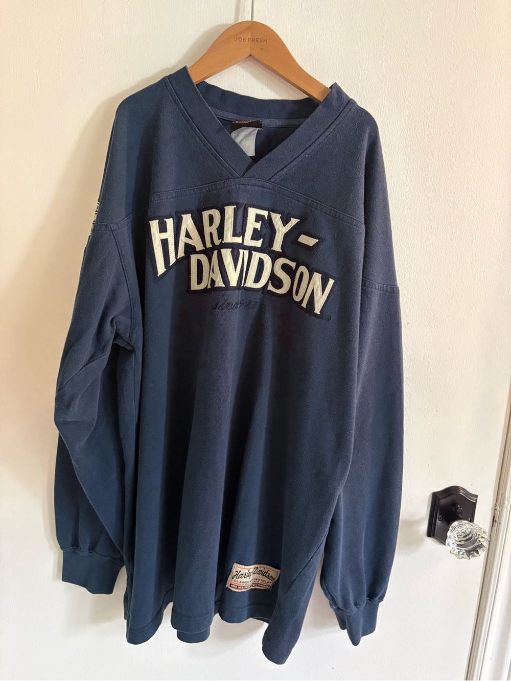 Harley-Davidson Navy V-Neck Logo Sweatshirt